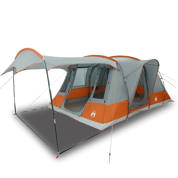 vidaXL 5-personers campingtelt vandtæt grå og orange