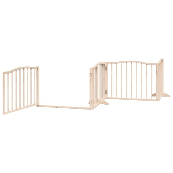 vidaXL Hundeport sammenleggbar 4 paneler 320 cm poppeltre