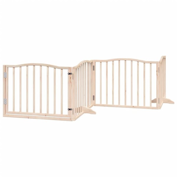 vidaXL Hundeport sammenleggbar 4 paneler 320 cm poppeltre