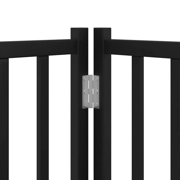 vidaXL Hundeport sammenleggbar 15 paneler svart 750 cm poppeltre