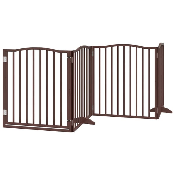 vidaXL Hundeport sammenleggbar 12 paneler brun 960 cm poppeltre