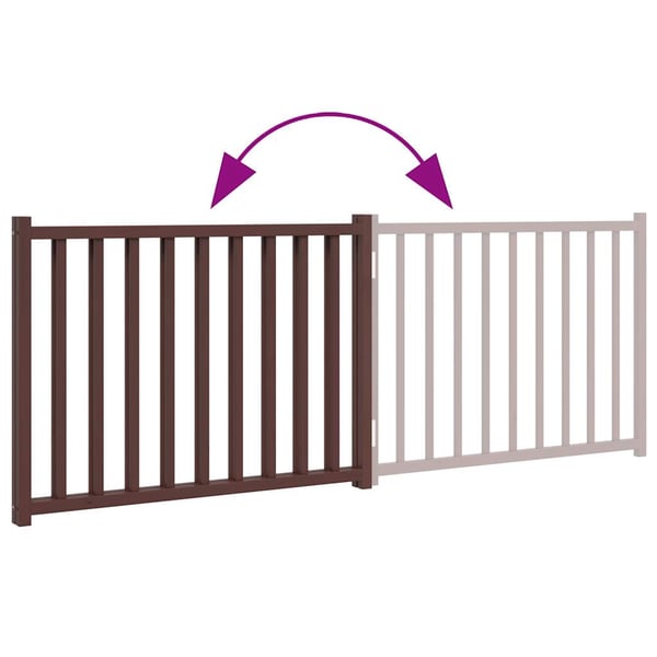 vidaXL Hundeport sammenleggbar 2 paneler brun eik 160 cm heltre gran