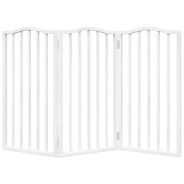 vidaXL hundelåge 3 paneler 150 cm foldbar poppeltræ hvid