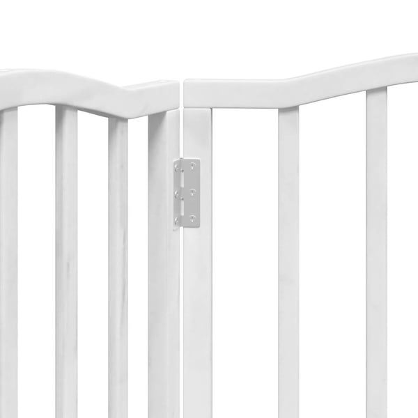 vidaXL hundelåge 3 paneler 150 cm foldbar poppeltræ hvid