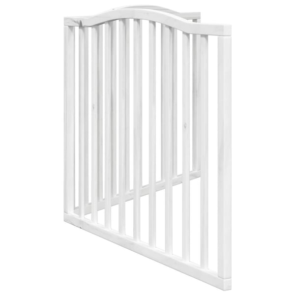 vidaXL hundelåge 2 paneler 160 cm foldbar poppeltræ hvid
