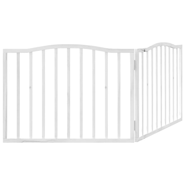 vidaXL hundelåge 2 paneler 160 cm foldbar poppeltræ hvid