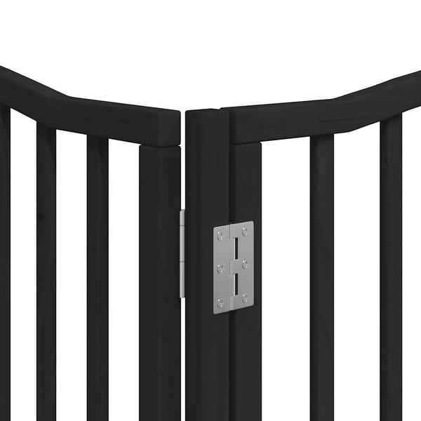 vidaXL Hundeport sammenleggbar 12 paneler svart 960 cm poppeltre
