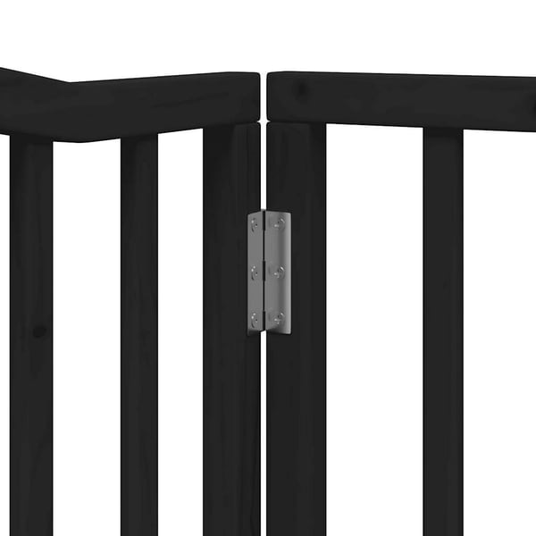 vidaXL Hundeport sammenleggbar 12 paneler svart 960 cm poppeltre