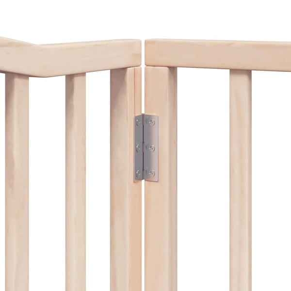 vidaXL hundelåge med dør 6 paneler 480 cm foldbar poppeltræ
