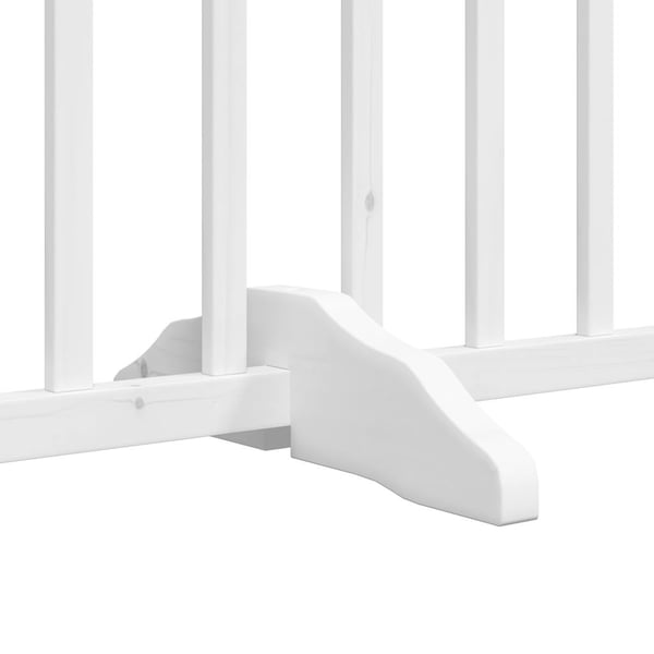 vidaXL Hundeport sammenleggbar 12 paneler hvit 960 cm poppeltre