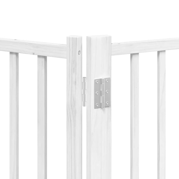 vidaXL Hundeport sammenleggbar 8 paneler hvit 640 cm poppeltre