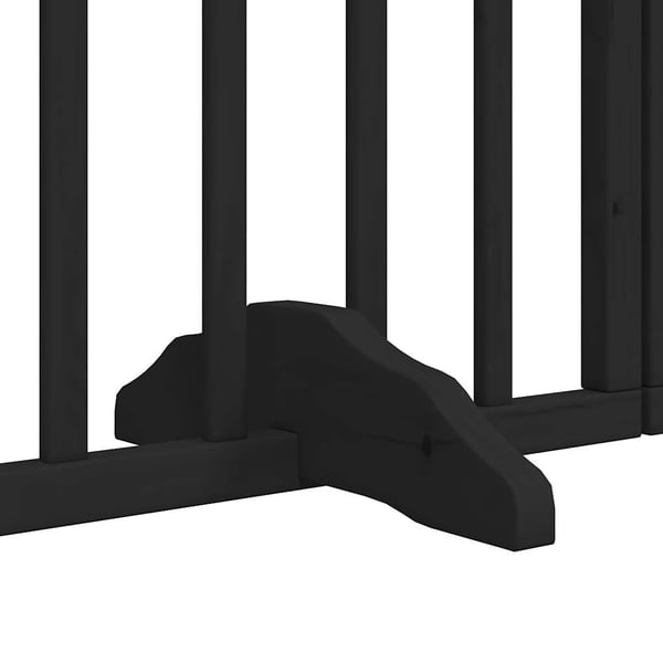 vidaXL Hundeport sammenleggbar 12 paneler svart 600 cm poppeltre