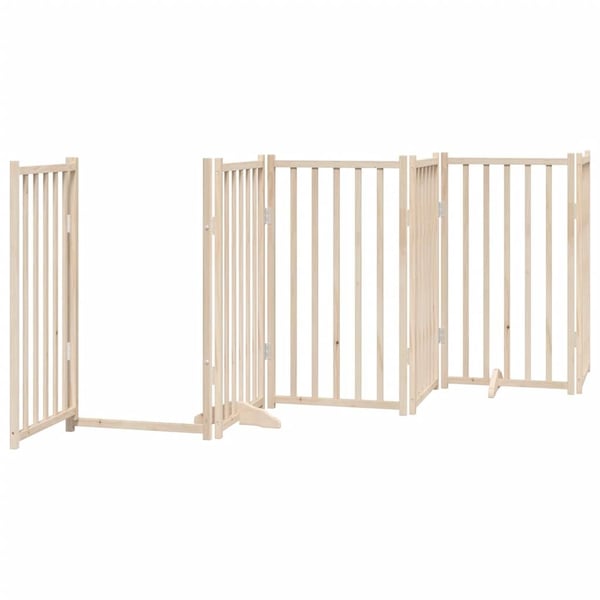 vidaXL Hundeport sammenleggbar 15 paneler 750 cm poppeltre
