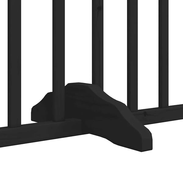 vidaXL Hundeport sammenleggbar 8 paneler svart 640 cm poppeltre