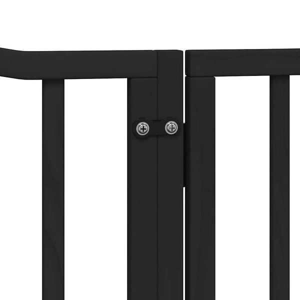 vidaXL Hundeport sammenleggbar 8 paneler svart 640 cm poppeltre