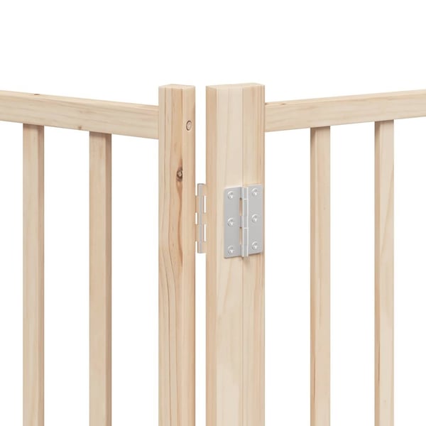 vidaXL Hundeport sammenleggbar 15 paneler 750 cm poppeltre