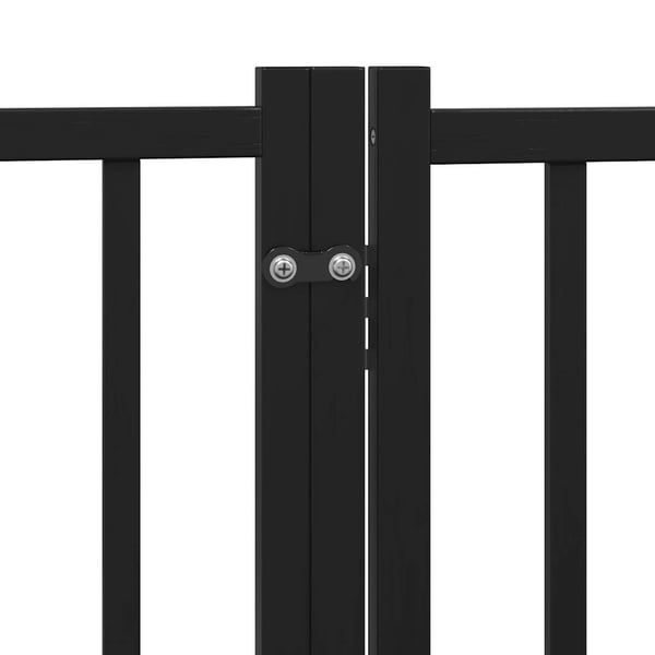 vidaXL Hundeport sammenleggbar 15 paneler svart 750 cm poppeltre