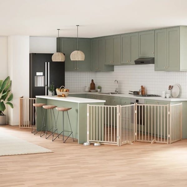 vidaXL Hundeport sammenleggbar 10 paneler 800 cm poppeltre