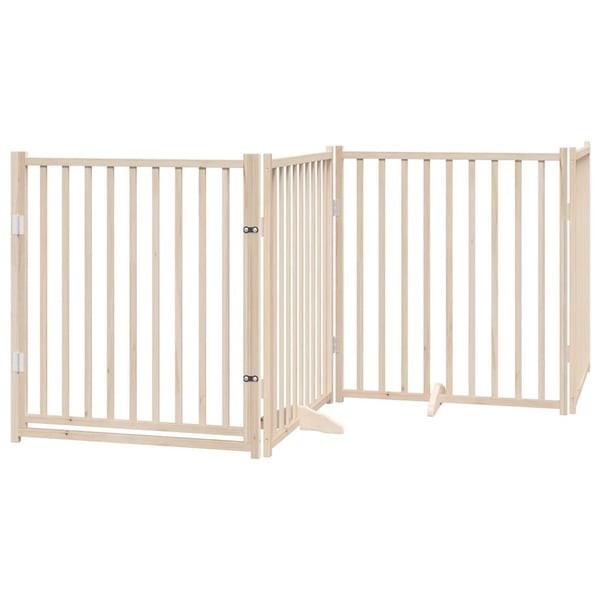 vidaXL Hundeport sammenleggbar 10 paneler 800 cm poppeltre