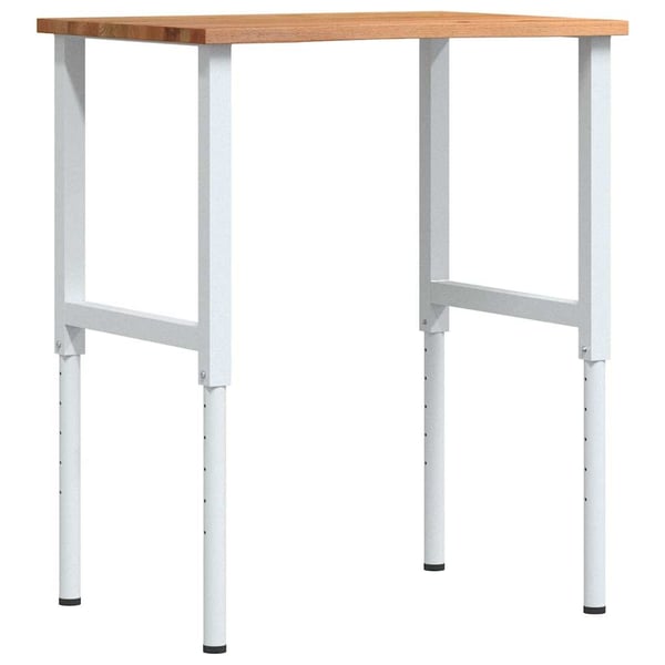 vidaXL arbejdsbænk 80x60x(71,5-98) cm massivt egetræ