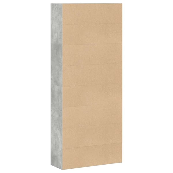 vidaXL Bokhylle betonggrå 80x30x189 cm konstruert tre