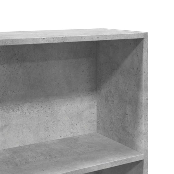 vidaXL Bokhylle betonggrå 80x30x189 cm konstruert tre