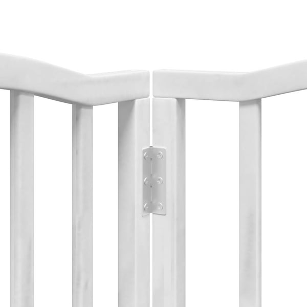vidaXL Hundeport sammenleggbar 6 paneler hvit 300 cm poppeltre