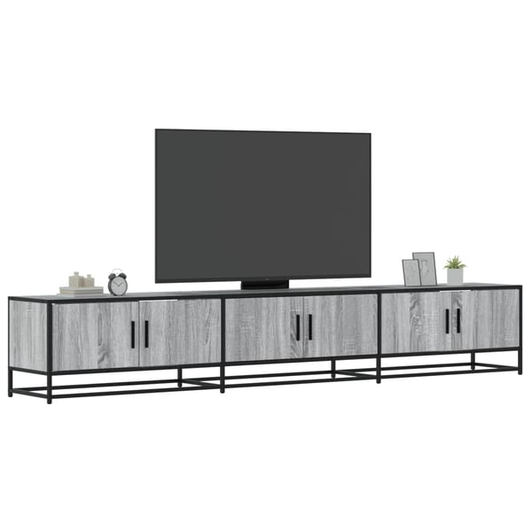 vidaXL TV-benk grå sonoma 240x35x41 cm konstruert tre