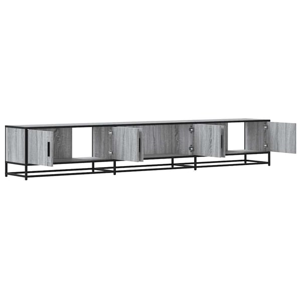 vidaXL TV-benk grå sonoma 240x35x41 cm konstruert tre