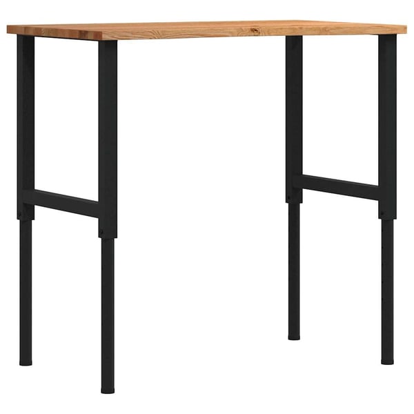 vidaXL Työpenkki v.ruskea 100x60x(71,5-98) cm täysi tammi