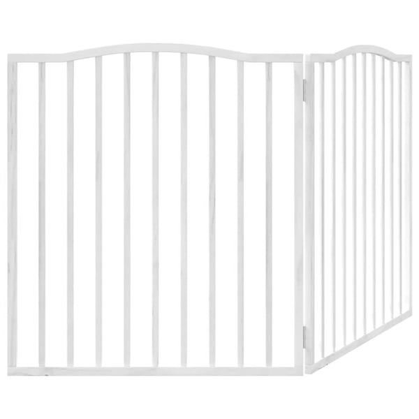 vidaXL hundelåge 2 paneler 160 cm foldbar poppeltræ hvid