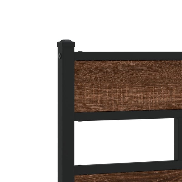 vidaXL sengeramme 140x200 cm uden madras metal brun egetræsfarve