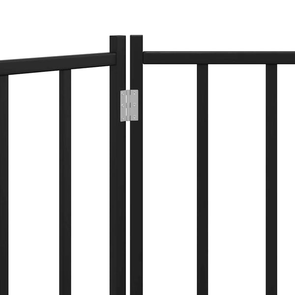 vidaXL hundelåge 2 paneler 150 cm foldbar massivt gran sort