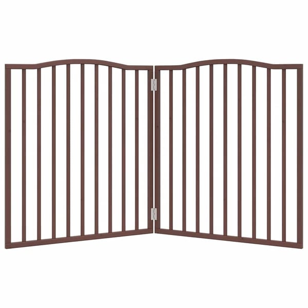 vidaXL Hundeport sammenleggbar 2 paneler brun eik 160 cm poppeltre