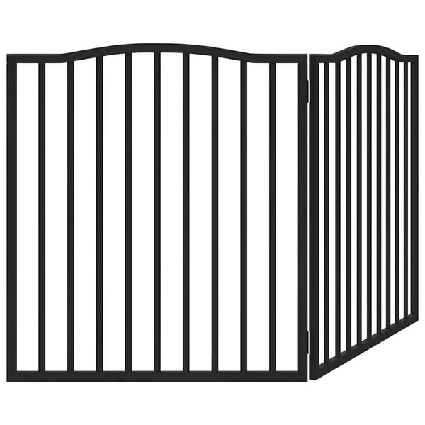 vidaXL Hundeport sammenleggbar 2 paneler svart 160 cm poppeltre