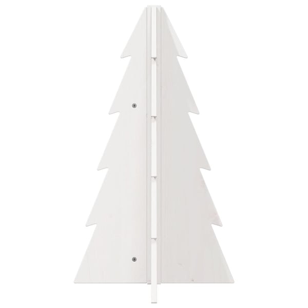 vidaXL Juletre av tre til pynt hvit 69,5 cm heltre furu