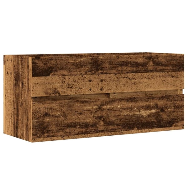vidaXL vaskeskab 100x38,5x45 cm konstrueret træ gammelt trælook
