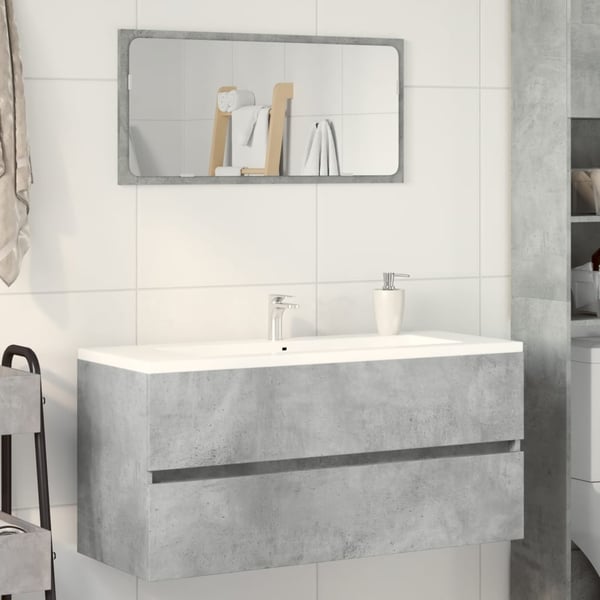 vidaXL Servantskap betonggrå 100x38,5x45 cm sponplate