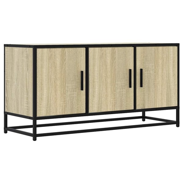 vidaXL TV-benk sonoma eik 100x35x50 cm konstruert tre og metall