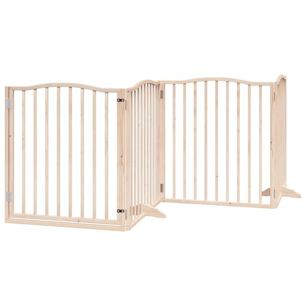 vidaXL Hundeport sammenleggbar 4 paneler 320 cm poppeltre