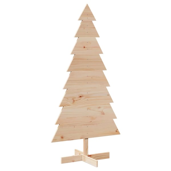 vidaXL Juletre av tre til pynt 150 cm heltre furu
