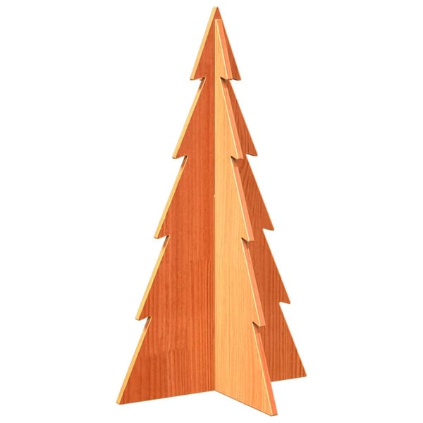 vidaXL Juletre av tre til pynt voksbrun 80 cm heltre furu