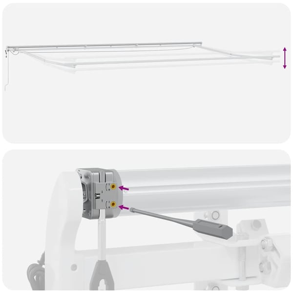 vidaXL Automatisk uttrekkbar markise LED antrasitt og hvit 600x300 cm