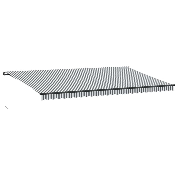 vidaXL Manuell uttrekkbar markise med LED antrasitt og hvit 600x300 cm