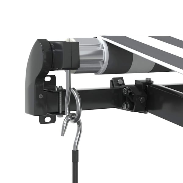 vidaXL Manuell uttrekkbar markise med LED antrasitt og hvit 600x300 cm