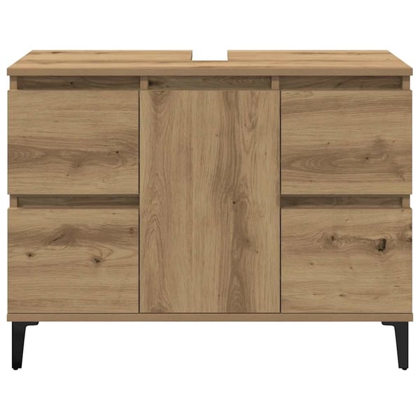 vidaXL Servantskap artisan eik 80x33x60 cm konstruert tre