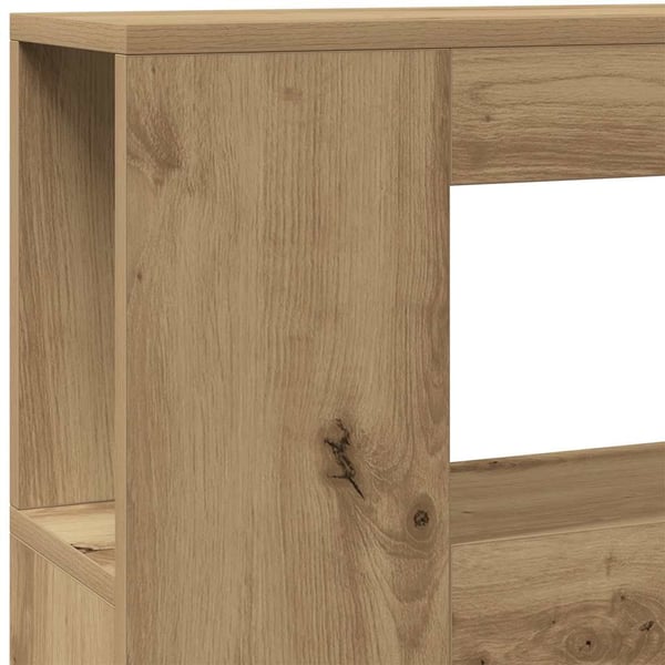 vidaXL Sengegavl med LED artisan eik 220x18,5x103,5 cm konstruert tre