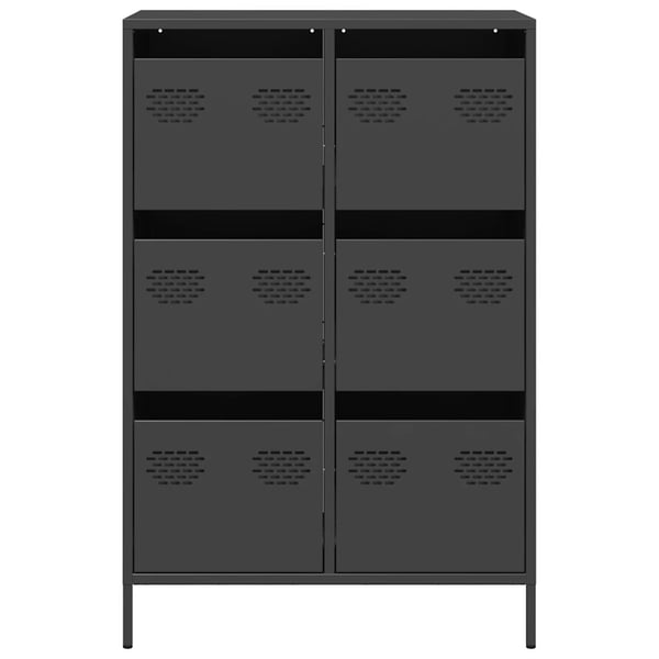 vidaXL skab 68x39x101,5 cm stål sort