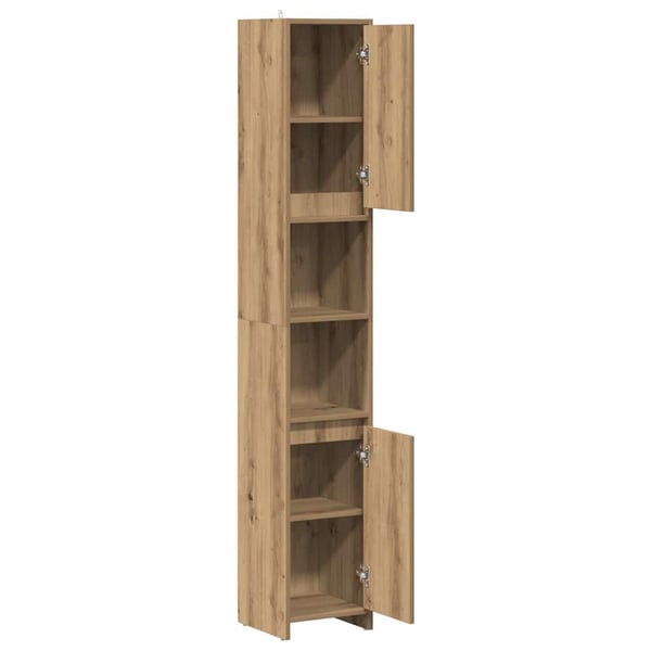 vidaXL Baderomsskap artisan eik 30x30x183,5 cm konstruert tre