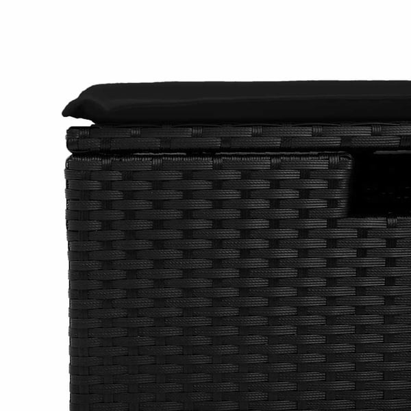vidaXL sofasæt til haven 2 dele med hynder polyrattan akacietræ sort